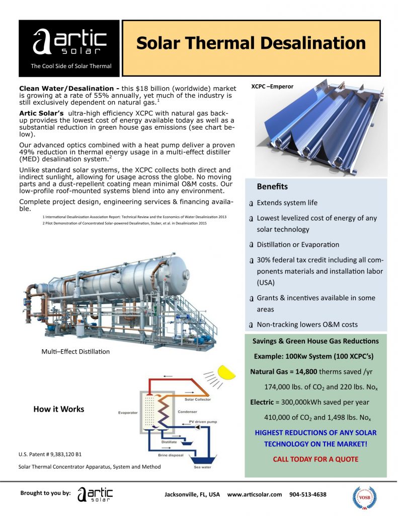 Desalinization with artic solar xcpc - Artic Solar